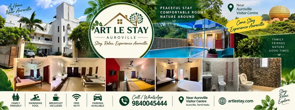 Art Le Stay courtyard and pool